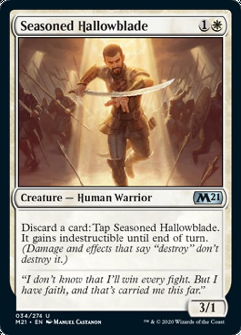 Seasoned Hallowblade [Core Set 2021] | Empire Gaming NC