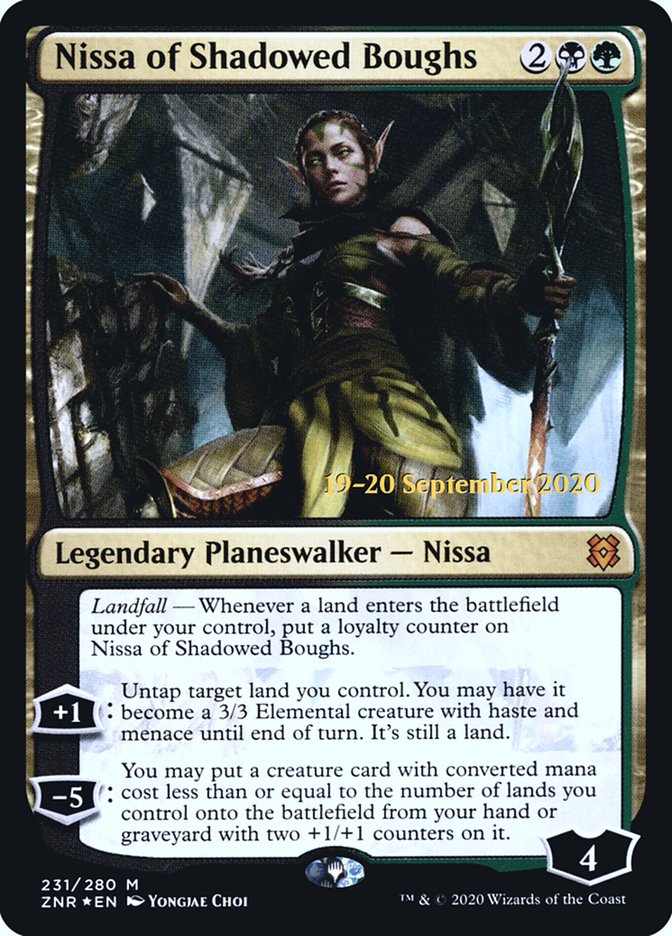 Nissa of Shadowed Boughs  [Zendikar Rising Prerelease Promos] | Empire Gaming NC