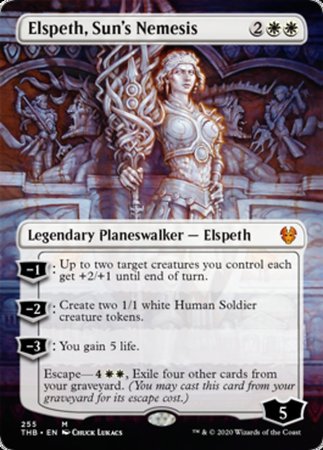 Elspeth, Sun's Nemesis (Borderless) [Theros Beyond Death] | Empire Gaming NC