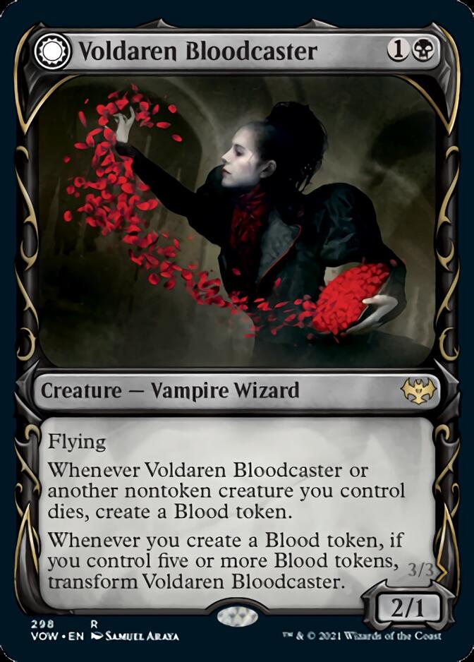 Voldaren Bloodcaster // Bloodbat Summoner (Showcase Fang Frame) [Innistrad: Crimson Vow] | Empire Gaming NC