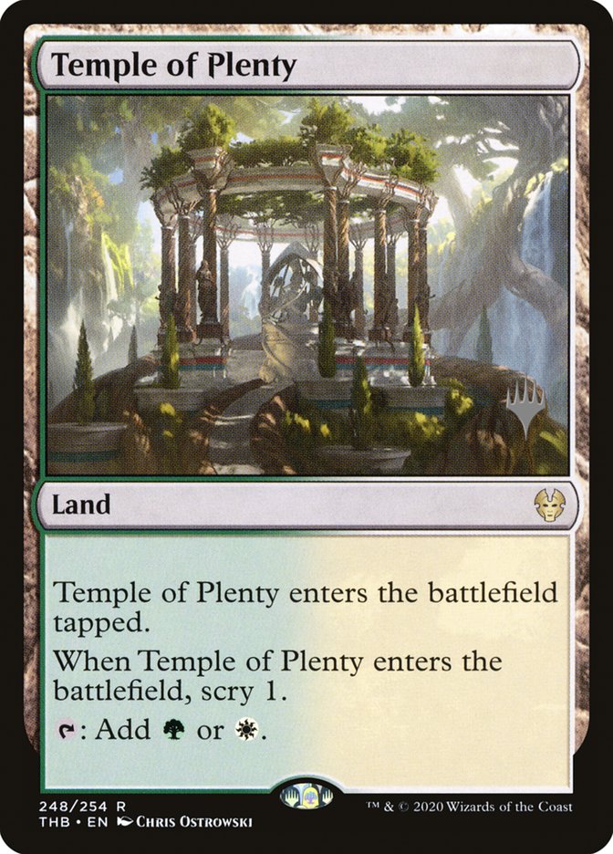 Temple of Plenty (Promo Pack) [Theros Beyond Death Promos] | Empire Gaming NC