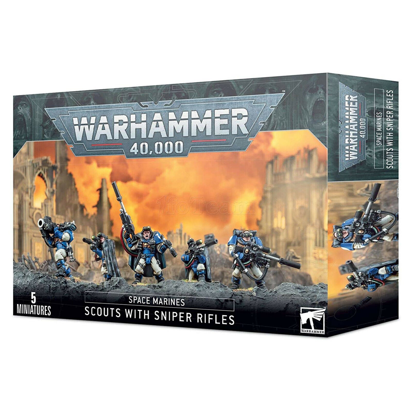 Warhammer 40,000 Space Marines Scouts With Sniper Rifles Building | Empire Gaming NC