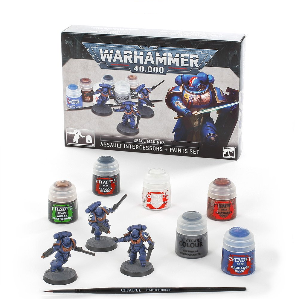 Space Marine Assault Intercessors Paint Set Warhammer 40K NIB | Empire Gaming NC